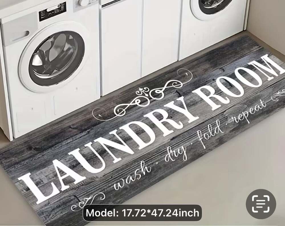 Laundry Room Rug Runner Waterproof Rubber Laundry Mat Non Slip